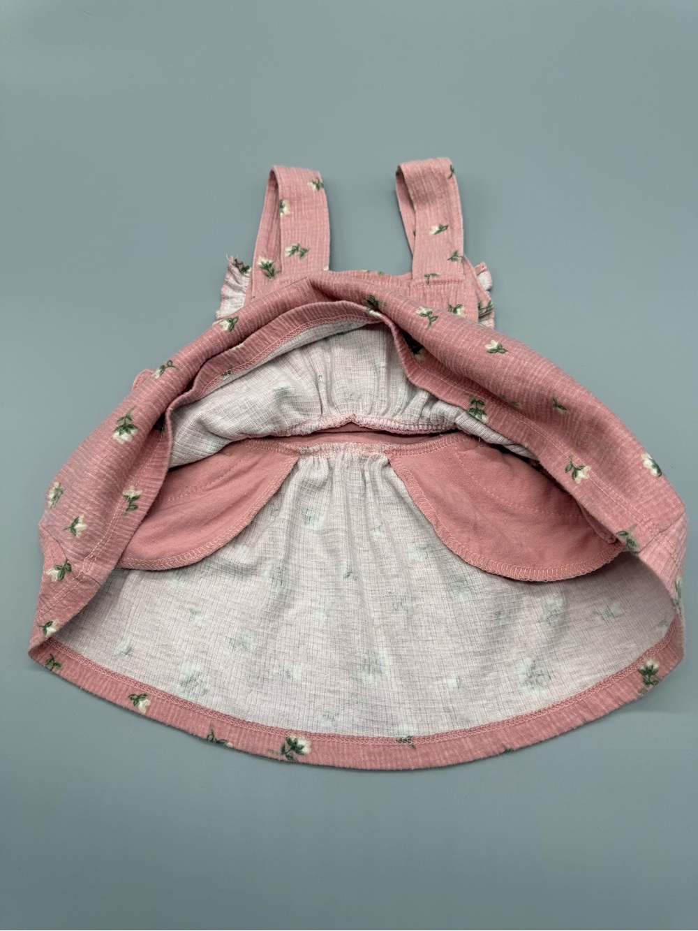 Nicole Miller Pink Floral Pinafore with Pocket Detail - Picture 4 of 4